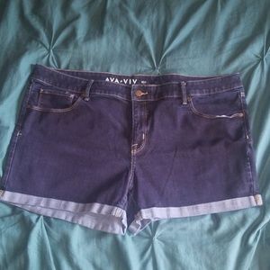 Midi Length Jean Shorts